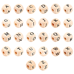 Бусины из натурального дерева с ddprinted WOOD-KS0001-12