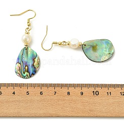 Paua naturales pendientes colgantes shell&nbsp;EJEW-JE07433-01