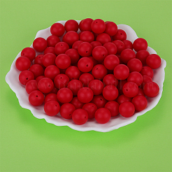 Круглые силиконовые фокусные бусины&nbsp;SI-JX0046A-123