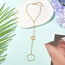 304 Edelstahl Sonnengliederkettenringarmbänder für Damen&nbsp;BJEW-TAC0055