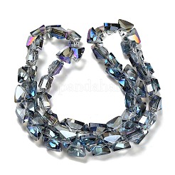 Стеклянные бусины с гальваническим покрытием  EGLA-P066-02A-HP04