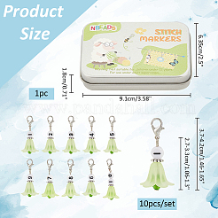 10 шт. 10 стиля акриловые подвесные маркеры для петель HJEW-AB00748