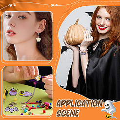 30шт 15 набора бусин ПВХ на тему Хэллоуина PVC-ME0001-01