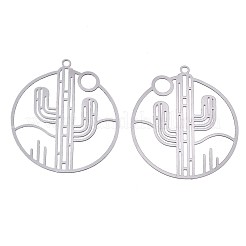 Не тускнеющие филигранные подвески из нержавеющей стали 201 STAS-S118-027P