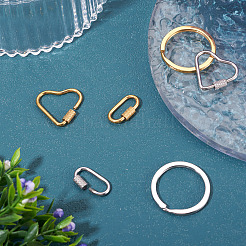 6 шт. 6 стиля разъемных брелоков из нержавеющей стали 304&nbsp;STAS-TA0003-46