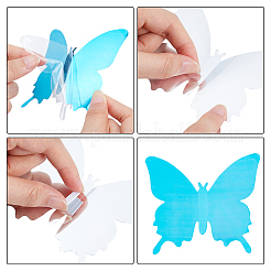 6 set di 6 adesivi murali in PVC a specchio colorati&nbsp;DIY-GA0002-03