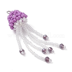 Подвески из стеклянных бусин в виде медуз&nbsp;PALLOY-MZ00660-03