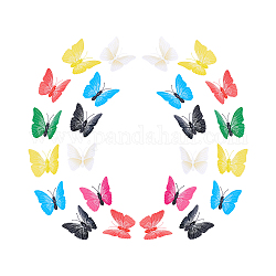 Arricraft 56pcs 7 colores pvc artificial mariposa imán de nevera, con 1 hoja de pegamento de espuma de puntos adhesivos de doble cara, color mezclado, mariposa: 46x61x5 mm, 8 piezas / color