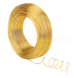 Nbeads filo tondo in alluminio, filo metallico metallico pieghevole, per la creazione di gioielli fai da te, oro, 18 gauge, 1mm, 200 m / 500 g (656.1 piedi / 500 g), 500g