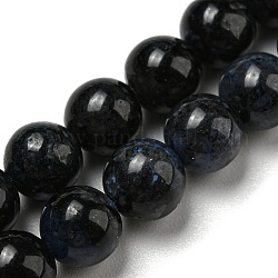 Fili di perle di quarzo dumortierite naturale di grado aa, tondo, 6mm, Foro: 1 mm, circa 66pcs/filo, 15.39'' (39.1 cm)