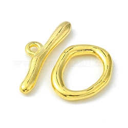 Alloy Toggle Clasps, Cadmium Free & Nickel Free & Lead Free, Golden, Size: Oval: about 16mm wide, 21mm long, 3mm thick, Bar: about 9mm wide, 29mm long, hole: 2mm