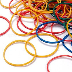 Office Elastic Rubber Ring, Rubber Bands, Mixed Color, 38cm
