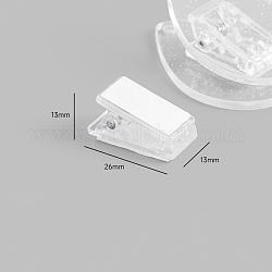 透明アクリルバインダークリップ  両面粘着カードアシスタントクリップ  長方形  透明  26x13x13mm
