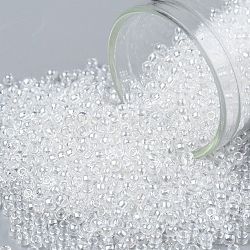 Toho perles de rocaille rondes, Perles de rocaille japonais, (101) lustre transparent cristal, 11/0, 2.2mm, Trou: 0.8mm, environ 5555 pcs/50 g