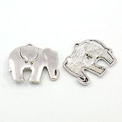 Tibetan Style Pendants, Lead Free, Cadmium Free and Nickel Free, Elephant, Antique Silver, 39mm long, 33mm wide, 3mm thick, hole: 2mm
