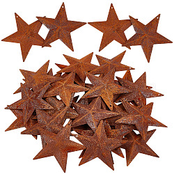 Gros pendentifs en fer rouillé, étoiles du nord, Sienna, 59x62x6mm, Trou: 2.5mm