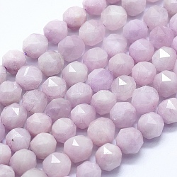 Natürliche lila Kunzit Perlen Stränge, facettiert, sternförmige runde Perlen, Runde, 9 mm, Bohrung: 1 mm, ca. 42 Stk. / Strang, 15.35 Zoll (39 cm)