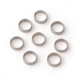 Anneaux de liaison en 201 acier inoxydable, anneau, couleur inoxydable, 6x2mm, diamètre intérieur: 5 mm