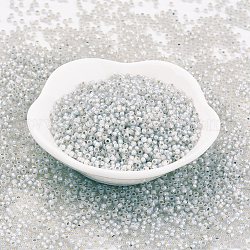 TOHO Japanese Seed Beads, Round, 11/0 , (2101) Silver Lined Grey Opal, 2x1.5mm, Hole: 0.5mm, about 42000pcs/pound