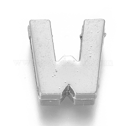 Подвески сплава слайд, Буква W, 12.5x11x4 мм, отверстие : 1.5x8 мм