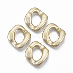 Окрашенные распылением пластиковые соединительные кольца ccb, разъемы для быстрой связи, для изготовления ювелирных цепочек, твист, золотые, 32x29.5x7 мм, внутренний диаметр: 12x18 мм