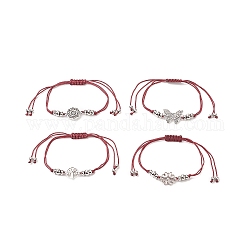 Bracelet à maillons en alliage pour femme, forme mixte, rouge, diamètre intérieur: 5/8~3-5/8 pouce (1.6~9.3 cm)