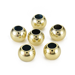 UV-Beschichtung Acryl-Perlen, Rondell, golden, 14x11.5 mm, Bohrung: 7 mm