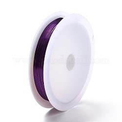 Круглая медная проволока для ювелирных изделий, темно-фиолетовый, 24 датчик, 0.5 мм, около 26.24 фута (8 м) / рулон