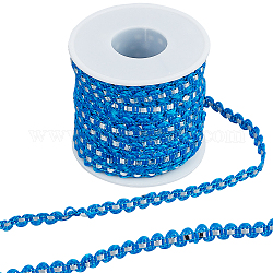 Gorgecraft 25m de rubans de dentelle en fil métallique, ruban jacquard, Accessoires de vêtement, bleu marine, 1/4 pouce (8 mm)