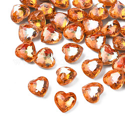 Cabochons de strass en verre, accessoires nail art de décoration, facette, cœur, soleil, 9.5x10x6mm