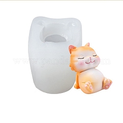 Cat Food Grade Silicone Molds, Fondant Molds, Resin Casting Molds, for Chocolate, Candy, UV Resin & Epoxy Resin Decoration Making, Random Single Color or Random Mixed Color, 64x49x60mm, Inner Diameter: 37x44mm