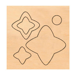 Holzstanzen stirbt, Mit stahl, für DIY Scrapbooking / Fotoalbum, Dekorative Prägepapierkarte aus Papier, Kleemuster, 10x10x2.4 cm