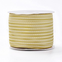 Nastro di nylon, motivo a strisce, per fare gioielli, goldenrod, 3/16 pollice (5 mm), 200iarde / rotolo (182.88m / rotolo)