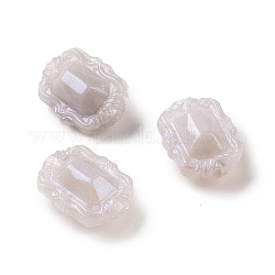 Perline acrilico opaco, Glitter perline, ovale, Gainsboro, 18.5x13.5x9mm, Foro: 1.8 mm, circa 515pcs/500g