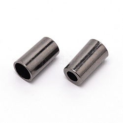 Extremos del cable de aleación de zinc, tapas de los extremos, columna, gunmetal, 14x7.5mm, agujero: 4 mm, diámetro interior: 6 mm