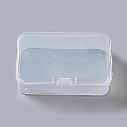 プラスチックビーズ収納ケース  長方形  透明  10.5x7.7x2.6cm