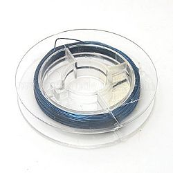 Круглая медная проволока для изготовления ювелирных изделий, стальной синий, 26 датчик, 0.4 мм, около 16.4 фута (5 м) / рулон