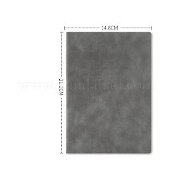 Notizbuch aus PU-Leder, mit Papier im Inneren, Rechteck, für Schulbürobedarf, Grau, 211x148 mm, 200 Seiten (100 Blätter)