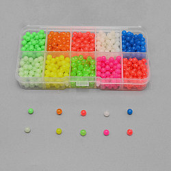 PP Fishing Foam Float Fishing Rig Float, Light in the Dark Round Indicator, Fishing Tackle Accessories, Mixed Color, 5mm, Hole: 1.2mm, about 1000pcs/box