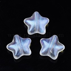 Perles en acrylique transparente, poudre de paillettes, étoiles du nord, clair, 19x20x8.5mm, Trou: 2mm, environ 288 pcs/500 g