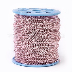 Eisenkugelketten, gelötet, mit Spule, Elektrophorese, rosa, 2.4 mm, etwa 100 yards / Rolle (91.44 m / Rolle)