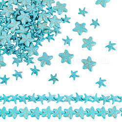 Аррикрафт около 118 бирюзового бисера, 2 стиль, синтетические бирюзовые бусины в виде морской звезды, подвески в виде морской звезды, бусины для браслета, ожерелья, изготовления ювелирных изделий