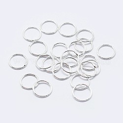 925 серебряные круглые кольца, паяные кольца, закрытые кольца прыжок, серебряные, 20 датчик, 4x0.8 мм, внутренний диаметр: 2 мм