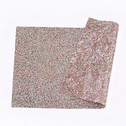 Heißschmelzende Harzrhinestone-Klebefolien, Zum Beschneiden von Tuchbeuteln und -schuhen, Licht Pfirsich, 40x24 cm