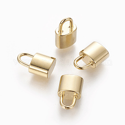 304 charms in acciaio inox, lucchetto, oro, 12.5x7.5x5mm, Foro: 3x4.5 mm