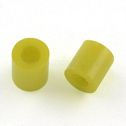 PE DIY Melty Beads Fuse Beads Refills, Tube, Olive, 3~3.3x2.5~2.6mm
