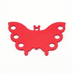 Алюминиевые заготовки компонентов люстры соединения, форме бабочки, красные, 31x45x1 мм, отверстие : 2 мм, 10 шт / пакет