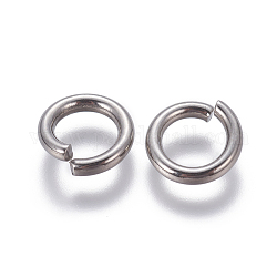 304 anillo de salto de acero inoxidable, anillos del salto abiertos, color acero inoxidable, 12 calibre, 10.5x2mm, diámetro interior: 7 mm