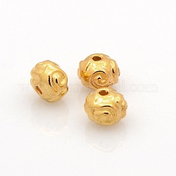 Tibetischen Stil Metalllegierung Rondelle Abstandsperlen, golden, 5.5x4 mm, Bohrung: 1 mm
