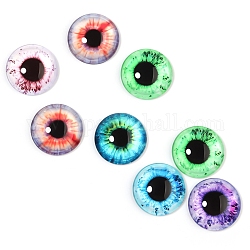 Handwerk Glaspuppe Augen, Gefüllte Spielzeugaugen, Halbrund, Mischfarbe, 10 mm, ca. 20 Stk. / Beutel
